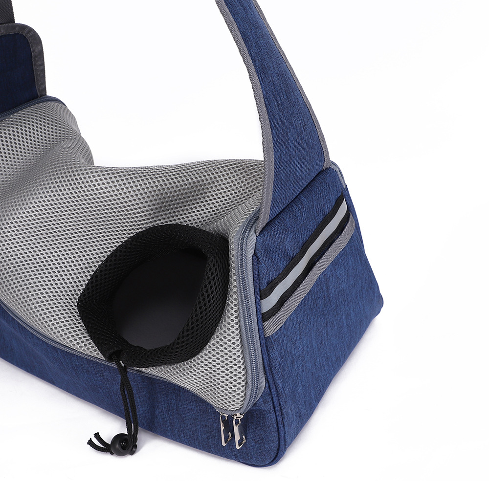 Rongka Pet Cross-border Dog and Cat single-shoulder crossbody pet bag Breathable mesh fabric Portable cat bag for travel pic 13