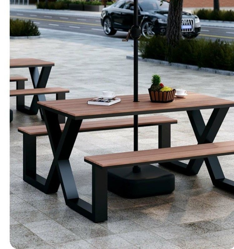 Star Factory Courtyard Homestay Villa Beach Leisure Outdoor Hotel Sunshade Umbrella Central Column Umbrella Integrated table and Chair pic 10
