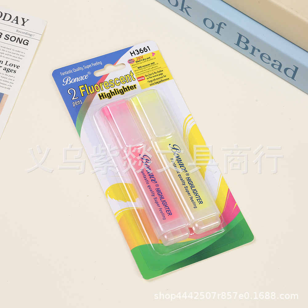 Cabeza de lápiz gruesa de cabeza única durable highlighter de gran capacidad business office note pen pen de regalo de estudiante color al por mayor tarjeta de succión pic 9