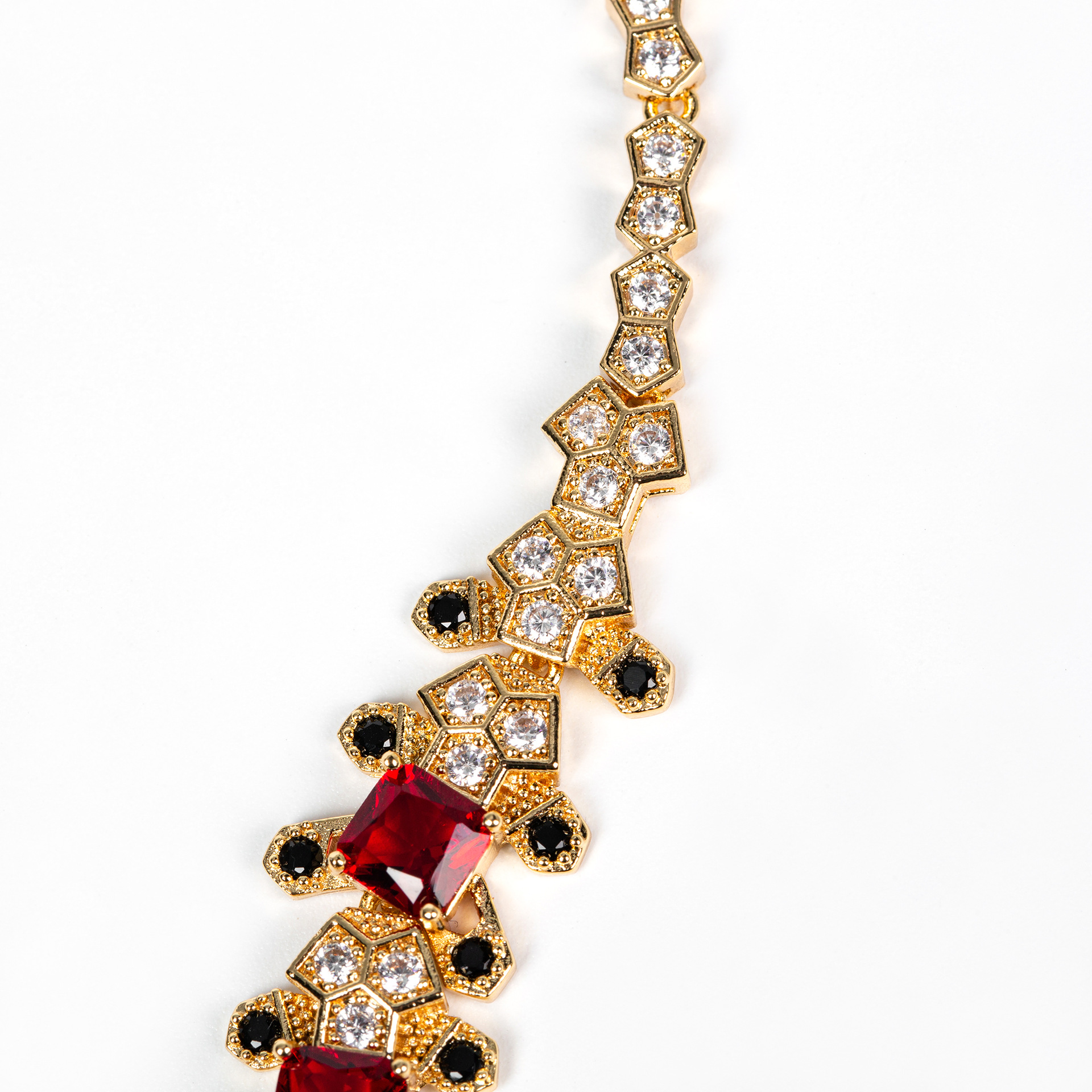 欧美豹子复古设计高级感珠宝晚礼服配饰气质饰品套装镶锆石项链女LYTJ30782格蒂莎珠宝首饰宴会礼服饰品套装详情9