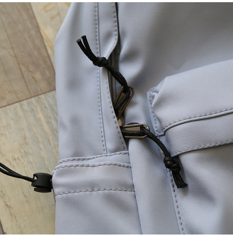 NR森系百搭纯色双肩包男书包女大学生韩版高中背包女双肩大小款详情13