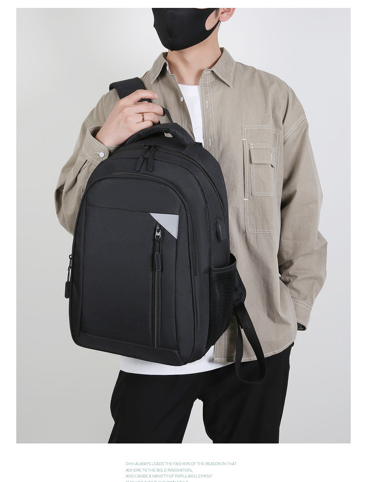Wholesale 2023 New business double backpack, wear-resistant, water-repellent, large-capacity travel computer bag, casual, fashionable and simple pic 22