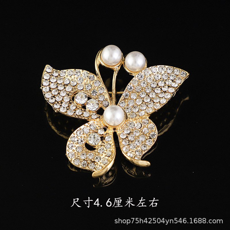 韩版质感胸针女高级感合金胸花轻奢小众镶钻固定防走光别针大衣饰详情33