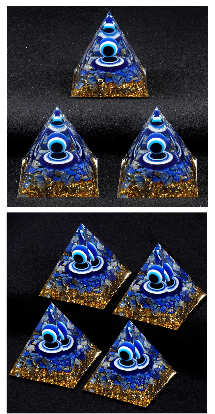 1908M1恶魔之眼青金石金字塔摆件6cm水晶能量工艺品礼品装饰品跨境货源详情4