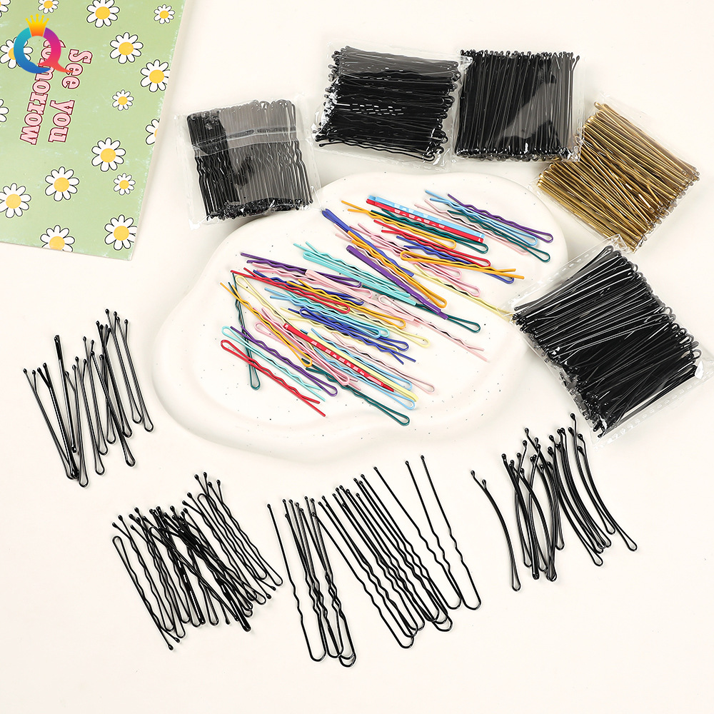 Wholesale of Qiyue Classic black straight clips, durable lacquered hair clips, braided hair clips, broken hair bangs clips and side clips pic 35