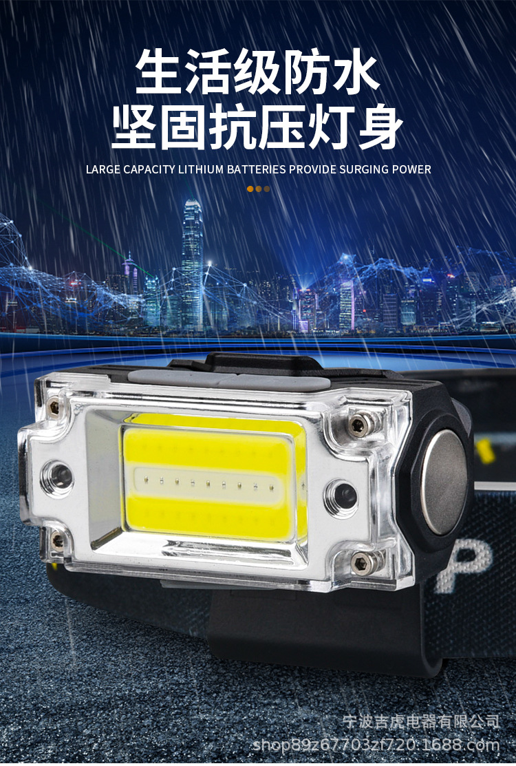 Cross-border mini sensor headlamp, fishing special strong light, ultra-bright cap lamp, ultra-long battery life, multi-functional, essential for sports pic 13