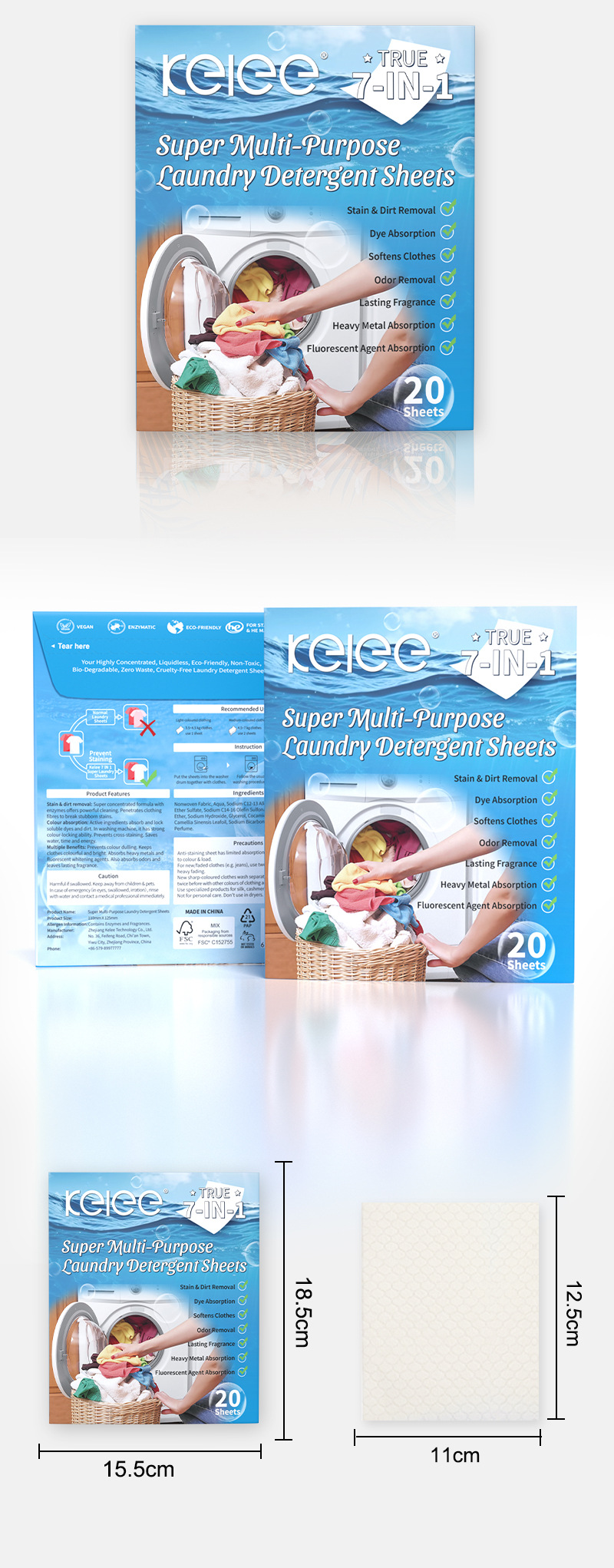 防串色香氛留香洗衣片色母片二合一外贸超浓缩泡泡洗衣片信封袋详情6