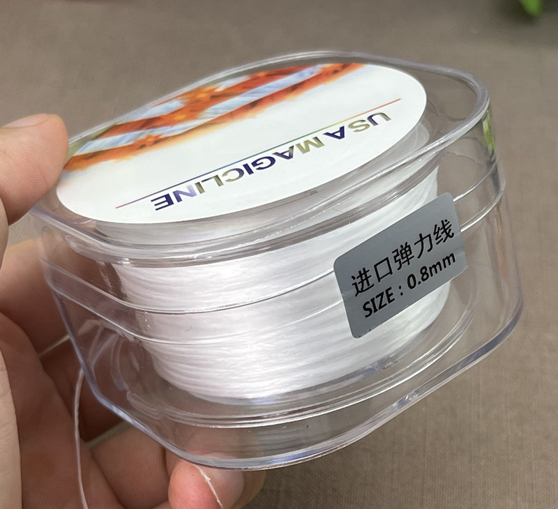 Imported wear-resistant bead-threading rubber band bracelet string, pearl and cultural plaything crystal elastic string, ultra-fine Buddhist prayer bead string pic 20