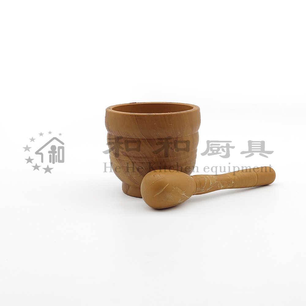 捣药罐手动捣蒜臼创意家用药店厨房小工具仿木纹压蒜器塑料捣蒜器详情15