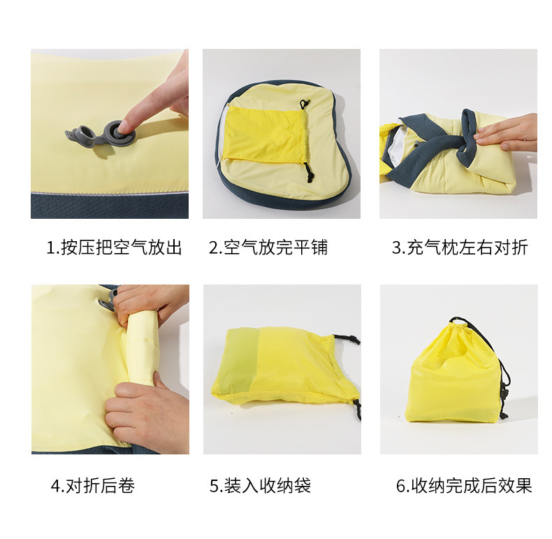 The new inflatable beach pillow, outdoor camping pillow, office pillow, cool inflatable sleep pillow is portable and foldable pic 20