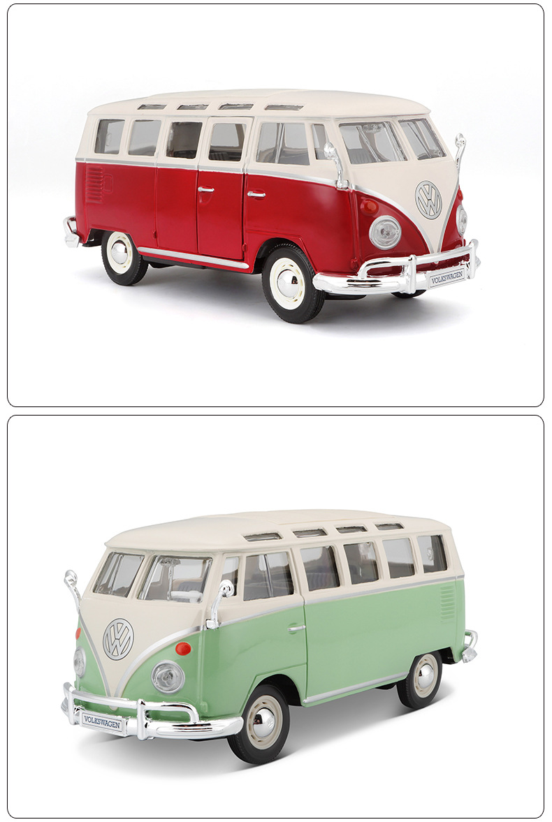 Maisto美驰图1:2524大众巴士合金车模金属汽车模型摆件收藏男孩礼详情9