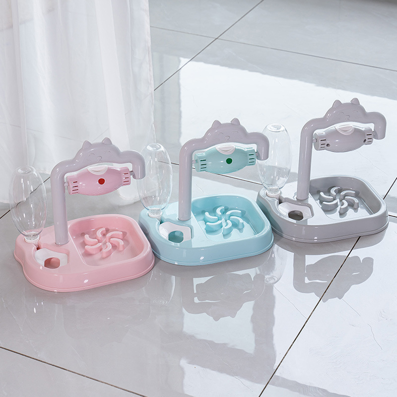 Tazón para mascotas puzzle drain food juguetes para gatos perro anti-asfixia tazón de comida lenta alimentación automática agua anti-mojado boca tazón para gatos artefactos de alivio pic 4