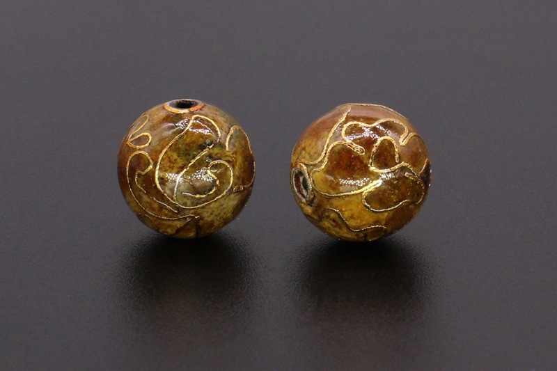 Traditional copper-based cloisonne enamel jewelry accessory beads, cloisonne multi-specification polished round beads pic 22