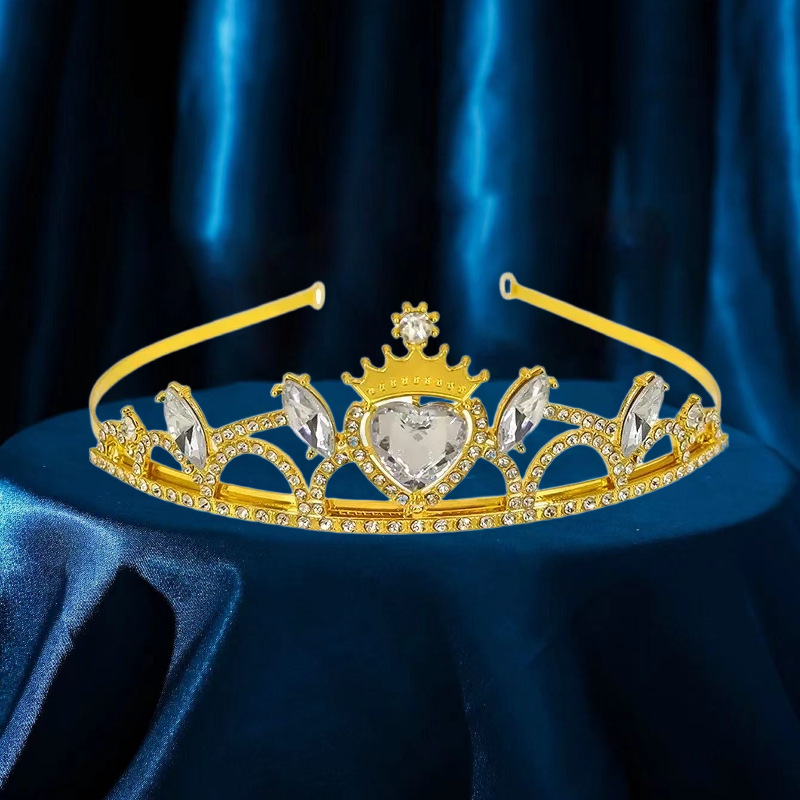 欧美式新娘皇冠水滴水晶发冠项链公主王冠生日婚礼水晶奢华大皇冠详情4