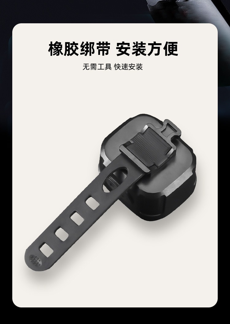 跨境LED自行车灯山地车夜骑照明前灯警示尾灯套装 户外骑行装备灯详情10