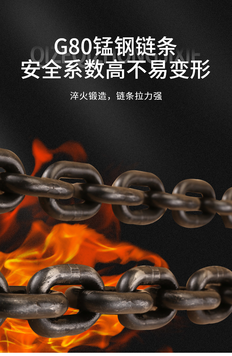 环链电动葫芦跨境专供220V/380V/110V/415电压链条式倒链上海工厂详情6