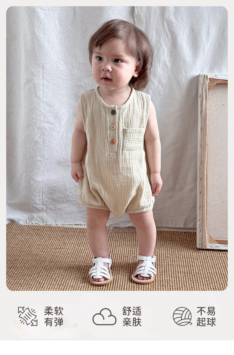 Summer baby wraparound for boys and girls, pure cotton Class a summer breathable triangular hatchcoat for newborns pic 2