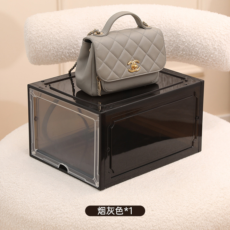 The transparent shoe box basketball shoe cabinet can be stored separately and freely assembled. It is a dust-proof and moisture-proof combination acrylic transparent shoe box pic 7