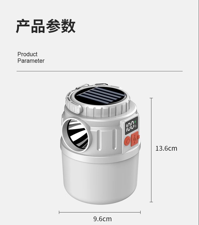 LED solar rechargeable bulbs, outdoor ultra-bright lighting fixtures, household power outage emergency lights, night market stall lights pic 22