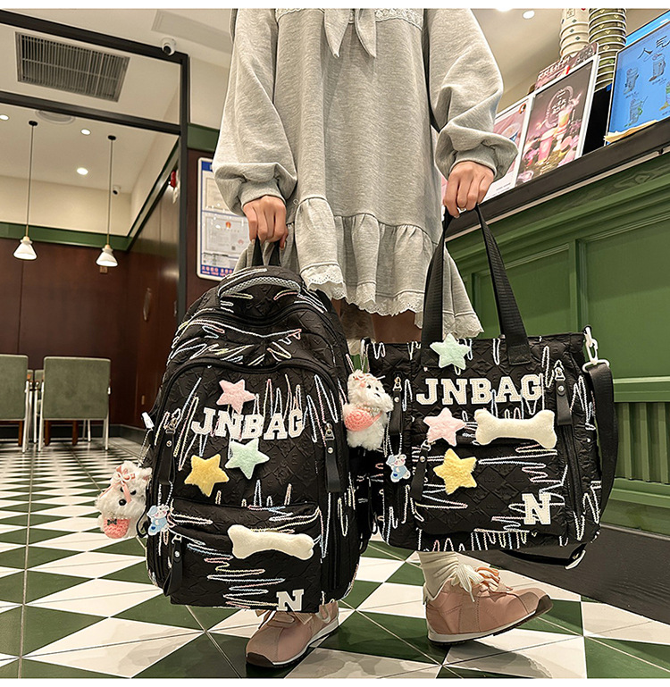 High appearance level schoolbag for junior high school girls, cute and lightweight backpack for primary school students, and large-capacity backpack for senior high school students pic 23