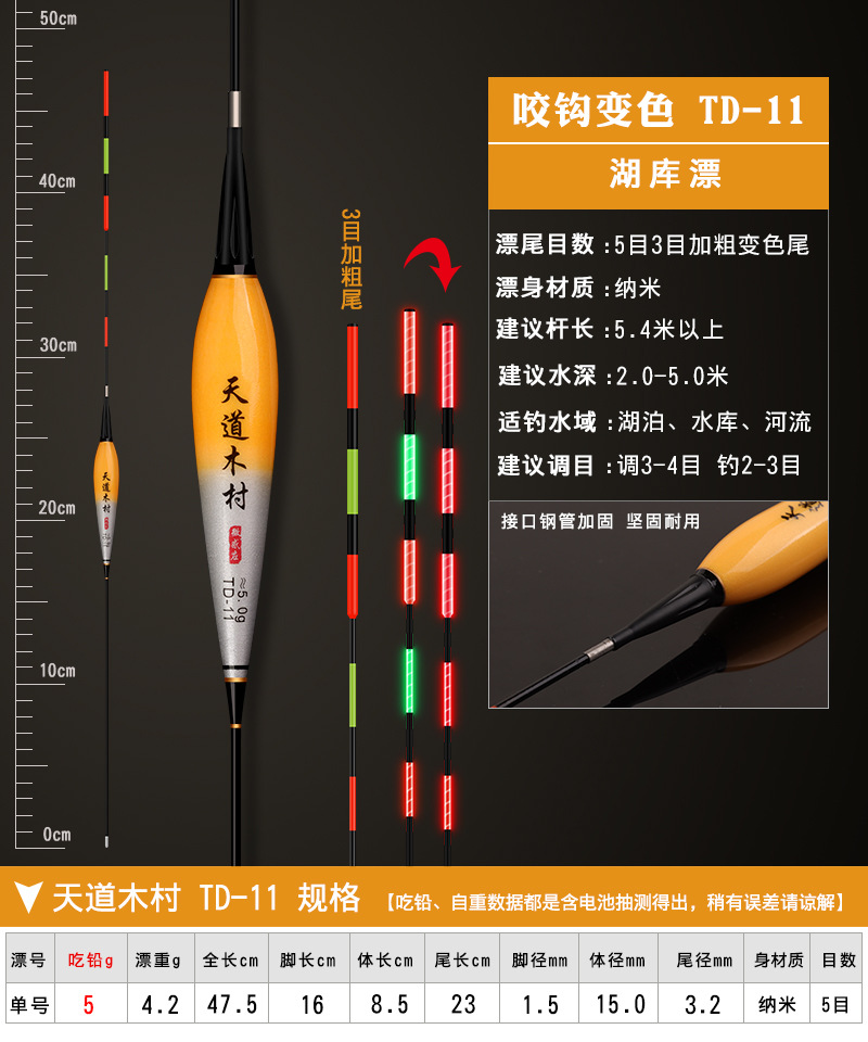 Luminous float bite hook color-changing float large object electronic float night fishing carp float super bright intelligent alarm fishing gear hard tail pic 62