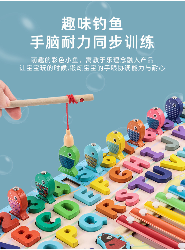 Early education multi-functional logarithmic board, shape recognition matching puzzle, digital board, and educational toy for children aged 3 to 6 pic 23