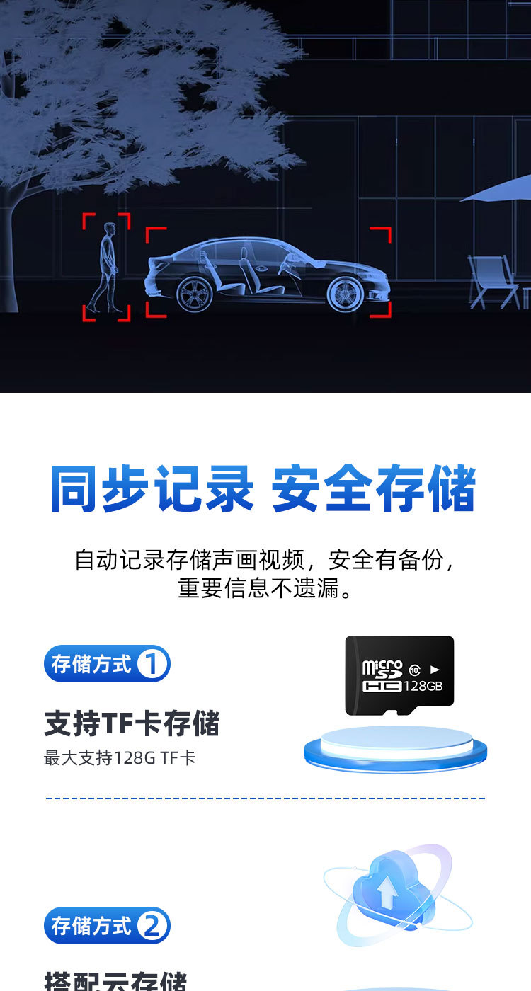 高清摄像头360度无死角室内监控超清1080P无线wifi手机远程监控机详情8