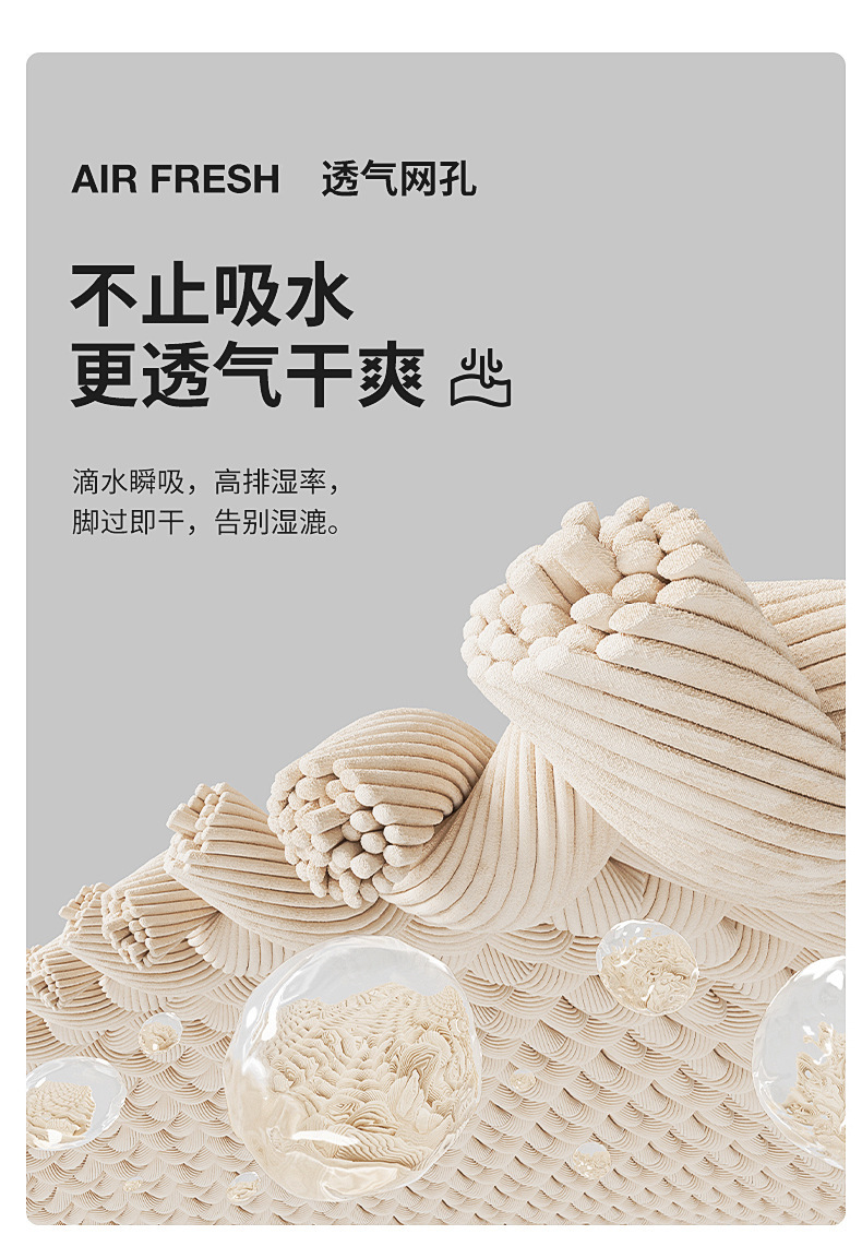 加厚洗手间地垫吸水卫生间厕所浴室防滑垫子卧室地毯门垫进门脚垫详情7
