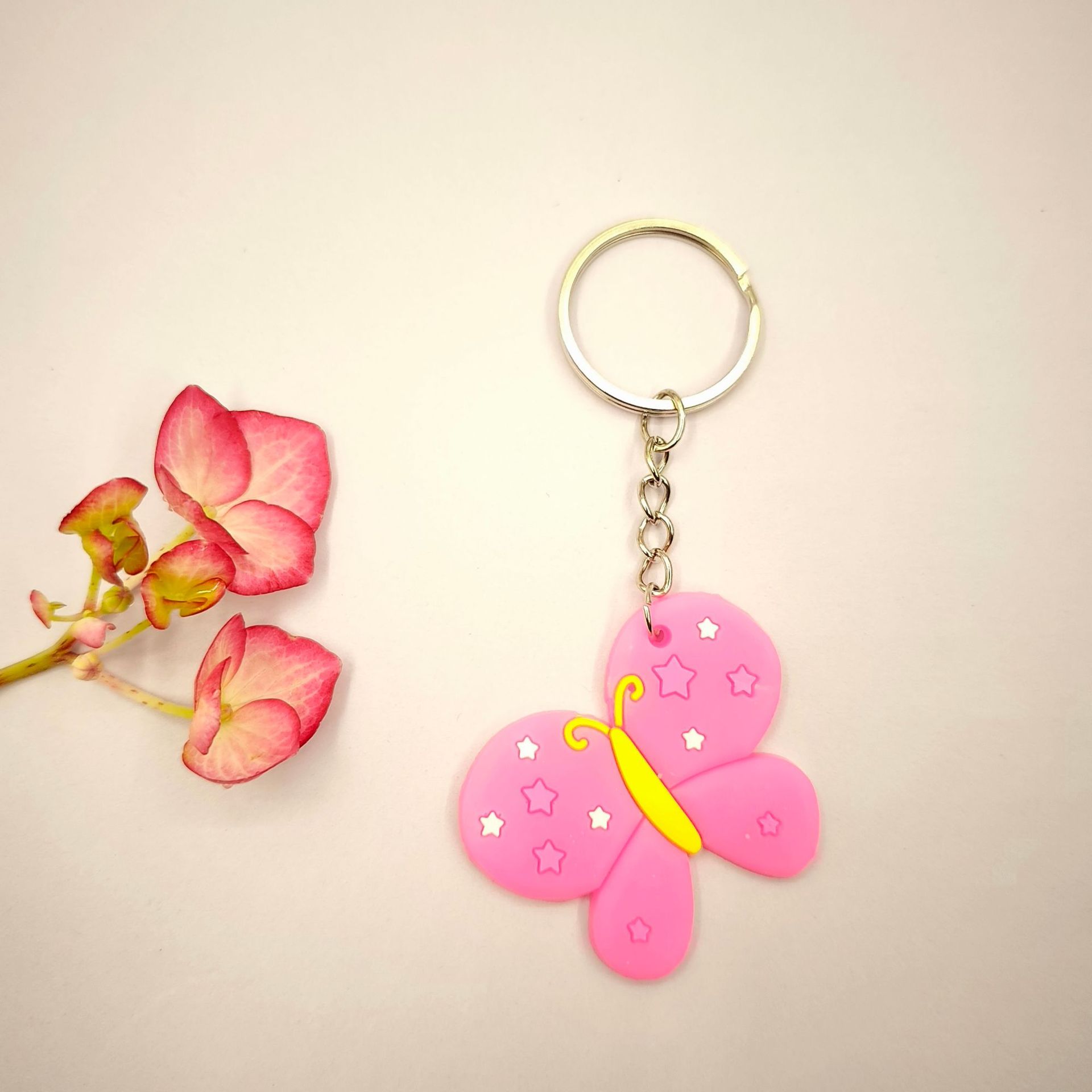 跨境热卖蝴蝶软胶钥匙扣儿童钥匙扣幼儿园小学生开学日分享详情29