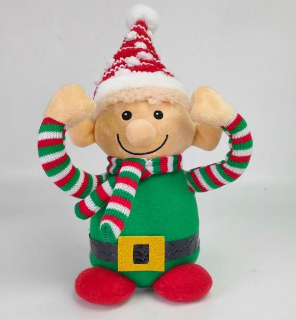 Cross-border exclusive Saks Christmas Three Treasures Plush Electric Toy Series Tree Stump Christmas Tree plush Electric toy pic 4