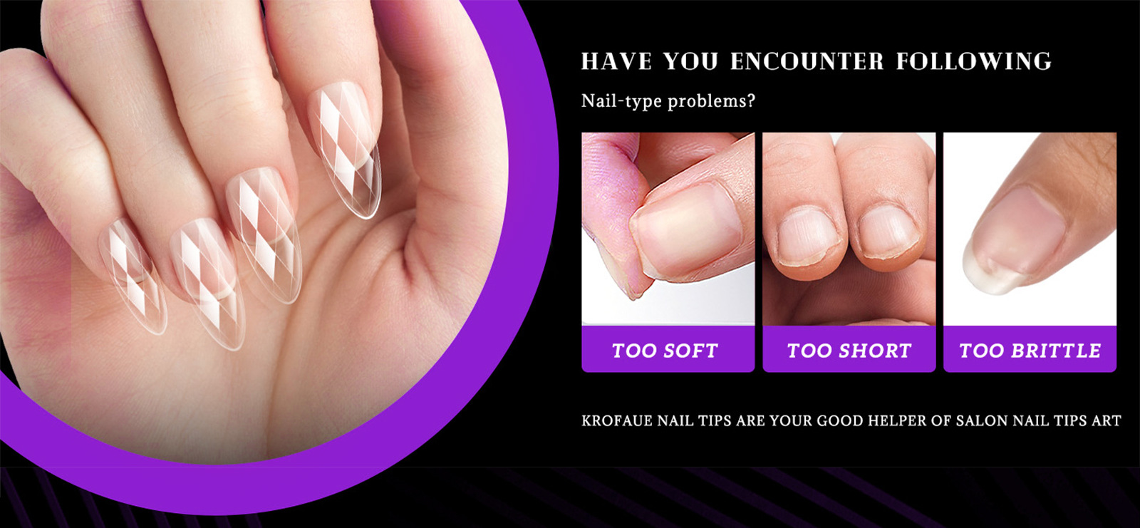 跨境欧美爆款3D菱形甲片杏仁甲芭蕾甲不规则透明假指甲片美甲批发详情10