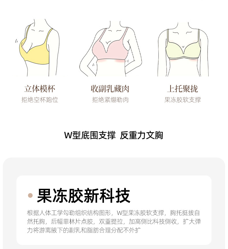 米色无钢圈美背文胸配棕色手提包 内衣女夏舒适详情8