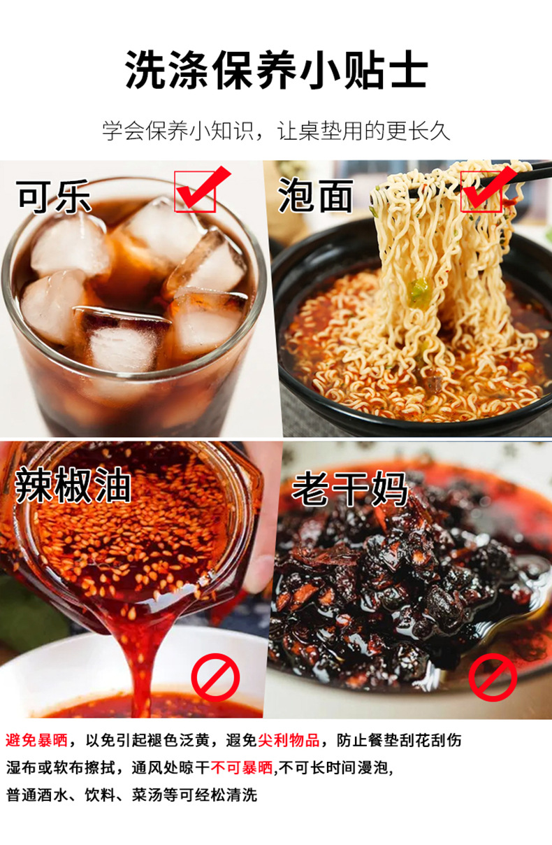 北欧复古风牛皮纹餐垫防水防油PU皮革餐桌垫隔热垫高级感定制LOGO详情17