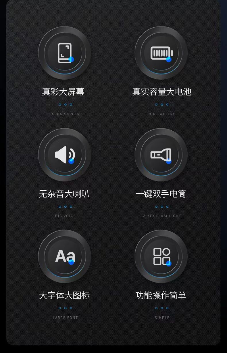 新款三防老人手机全网通4G超长待机老年手机老人机大音量大屏批发详情9