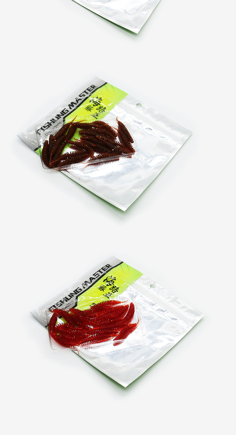 Micro-root fishing, bubble small needle tail, reverse fishing, lure, artificial bait, floating soft bait, threaded straight tail, mandarin fish, sea bass, green tip pic 8