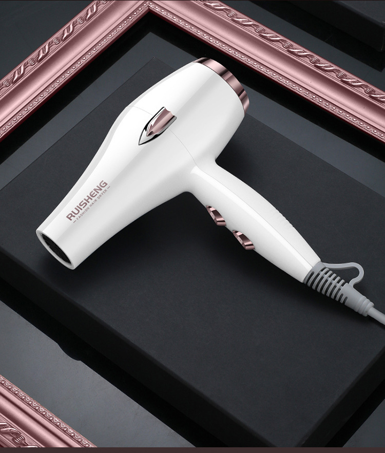 German hairstylist hair dryer, hair salon, high-power household strong air cooling, hot air, blue light negative ion hair care roll pic 19