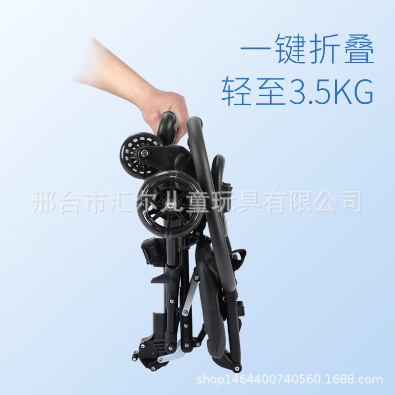 抖音跨境热卖婴儿推车遛娃神器婴儿推车一键可折叠双向可坐轻便四详情15
