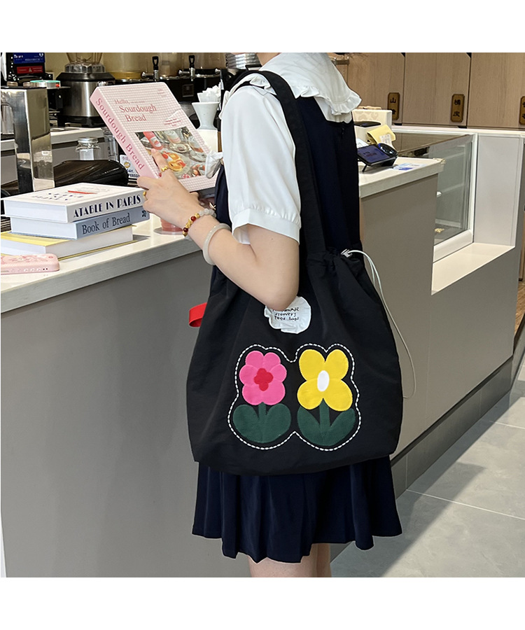春夏新款小花布包潮流刺绣花朵托特包时尚2025ins 风包女上班通勤详情34