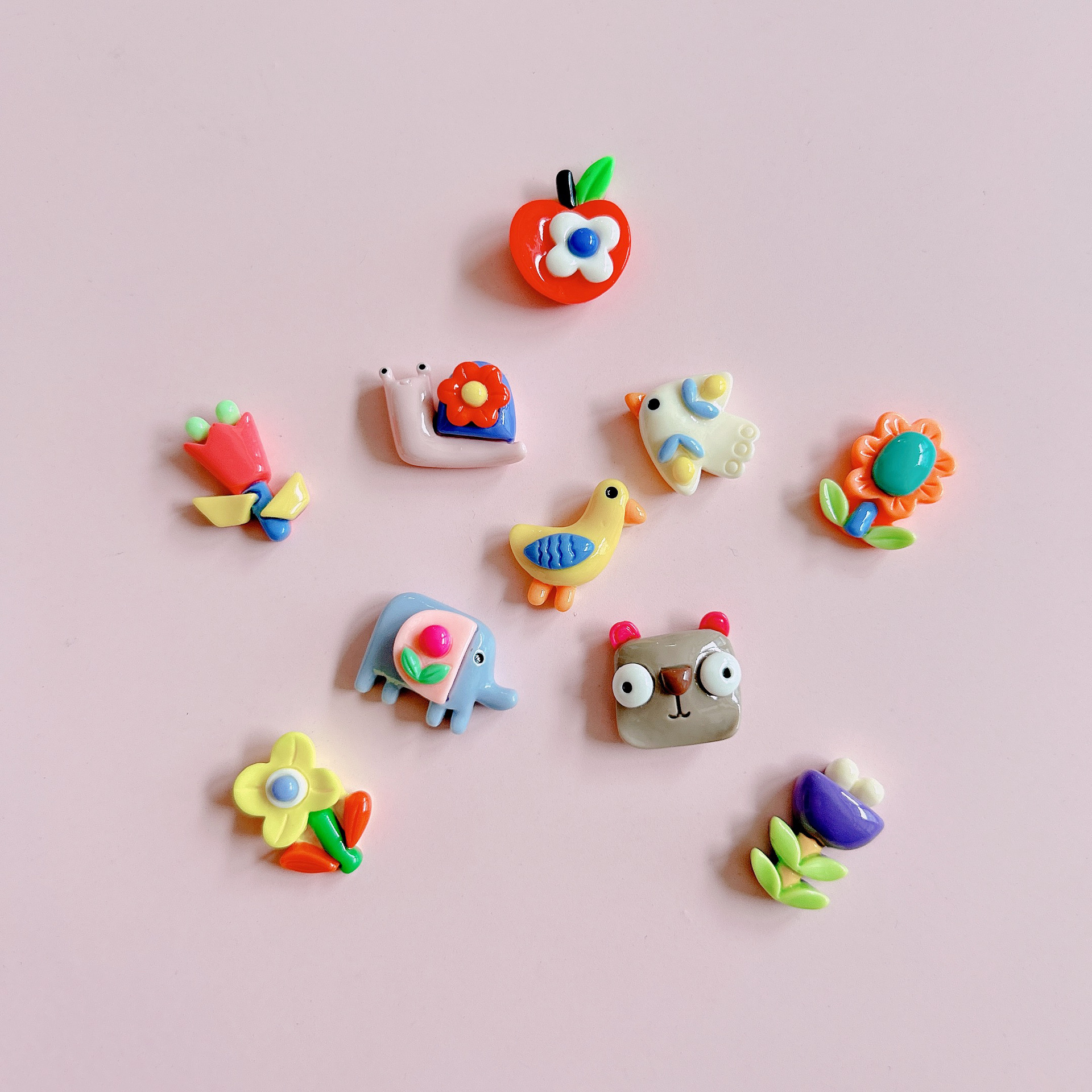 XN Creative Dopamine Flower Animal diy resin jewelry accessories Phone case Hair clip cream glue material pic 8