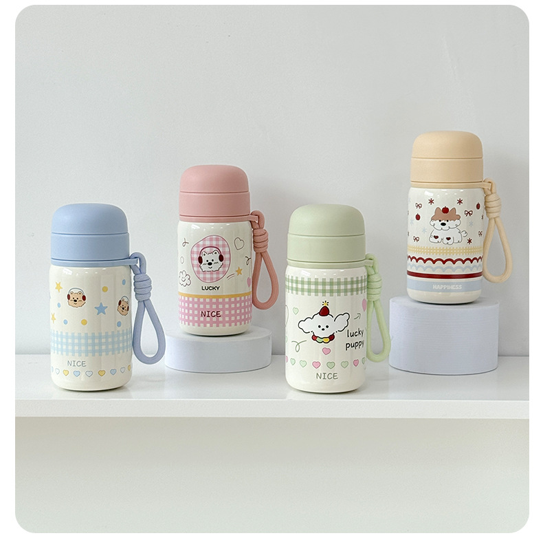 310ml可爱卡通小容量保温水杯办公室户外便携提绳保温杯女高颜值详情19