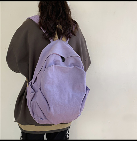 书包女ins风复古森系帆布双肩包日系原宿高中大学生简约百搭背包详情12