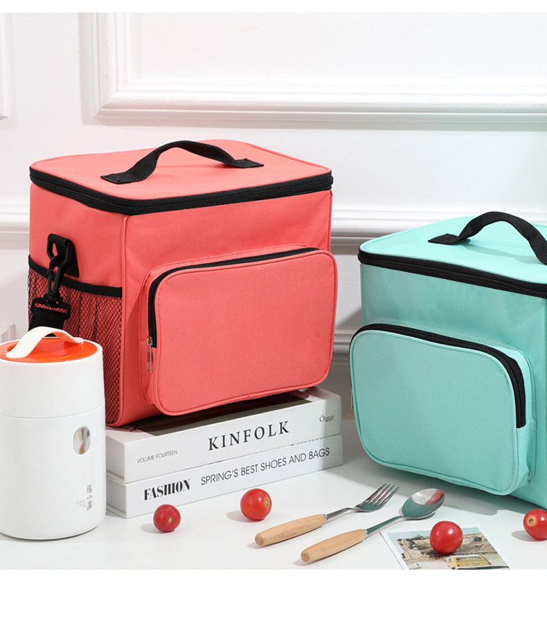 厂家直销大容量冰包便携折叠野餐包露营方形斜跨包上班族午餐包详情22