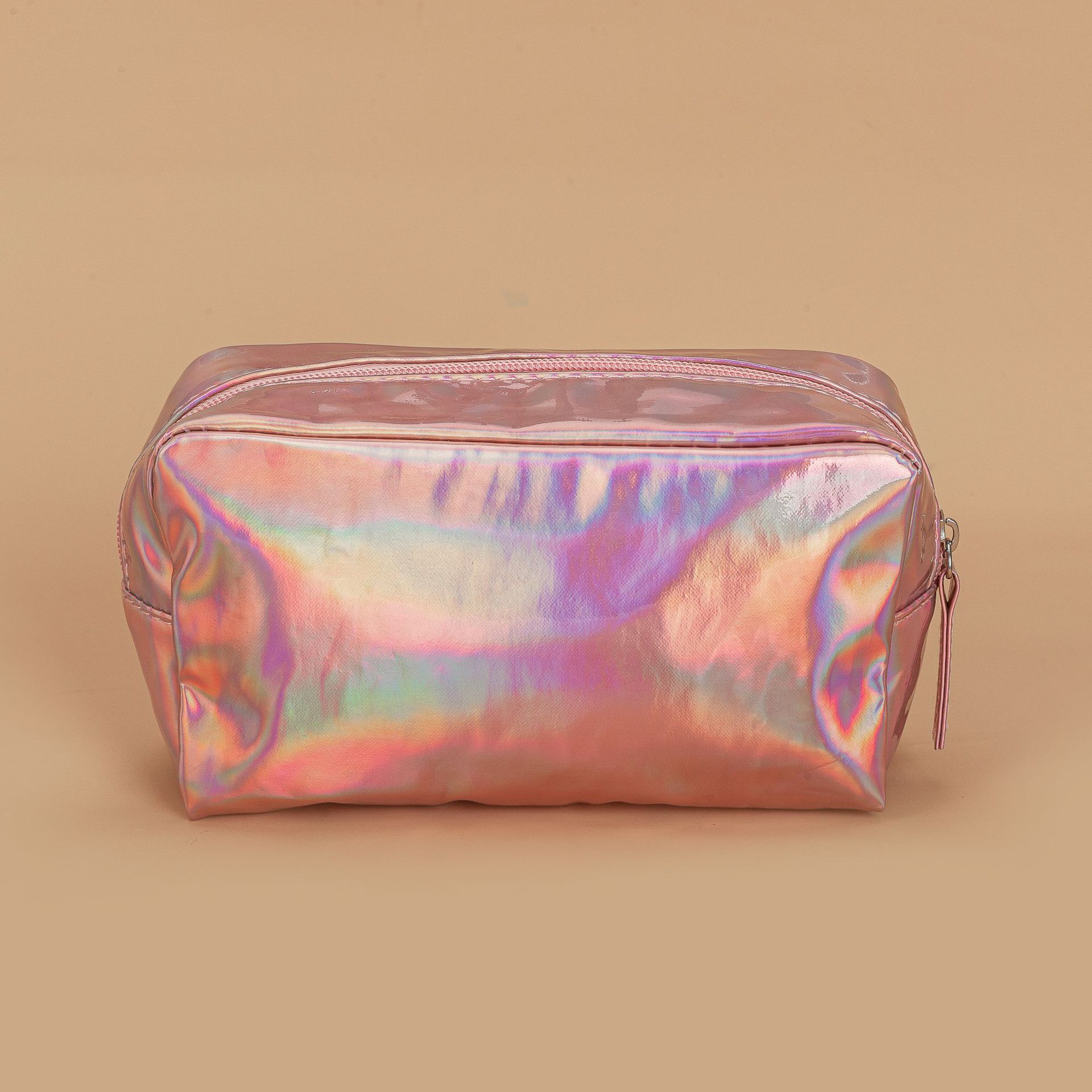 现货时尚幻彩镭射PU化妆包随身便携防水皮革旅行彩妆收纳洗漱包详情4