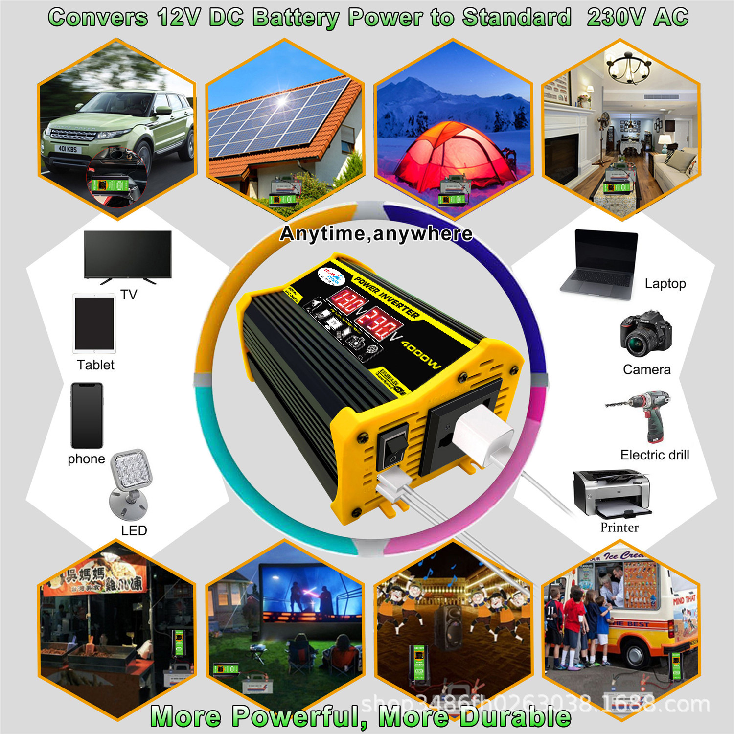 Cross-border e-commerce bestseller Legend II inverter 12V to 220V/110V300W labeled 4000W pic 15