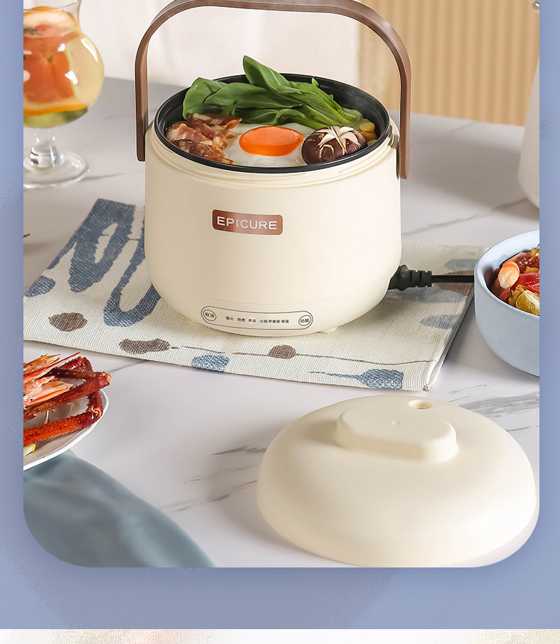 厂家直销多功能迷你电饭煲家用一人电煮锅蒸煮一体不粘锅小锅批发详情20