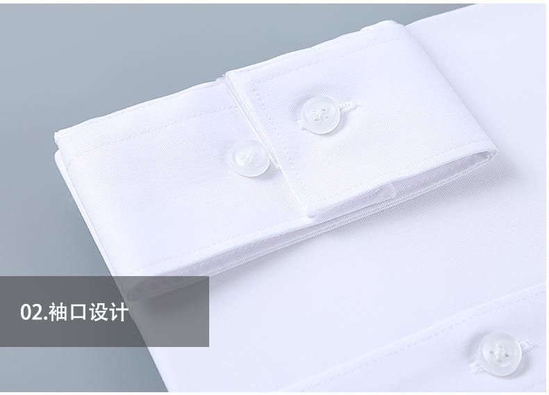 Company professional long-sleeved shirt for women, Korean-style, slimming, no-iron stand-up collar top, bamboo fiber work shirt for men pic 10