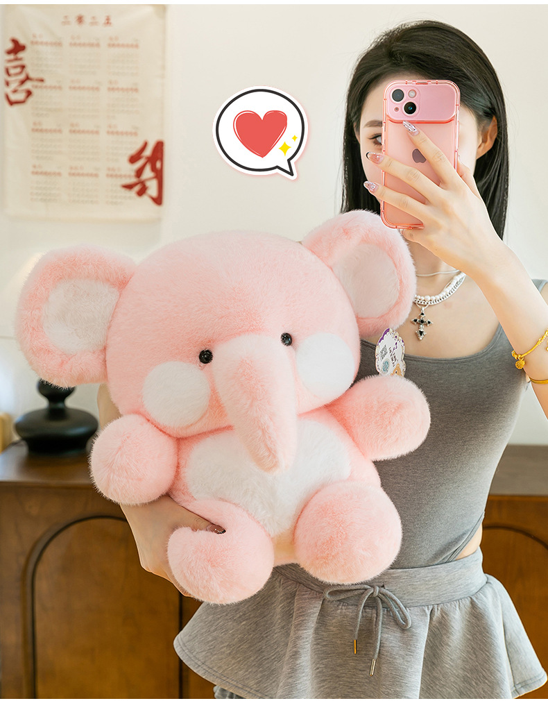 Authentic cute little Elephant plush toy, cute little elephant doll, soothing doll, a gift for girls and children pic 14