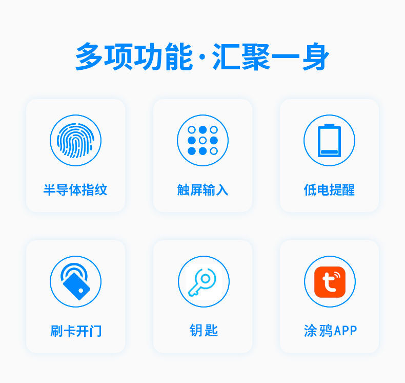 Cross-border e-commerce graffiti smart door locks, wooden doors, fingerprint locks, password locks, office and apartment rentals, anti-theft smart locks pic 3