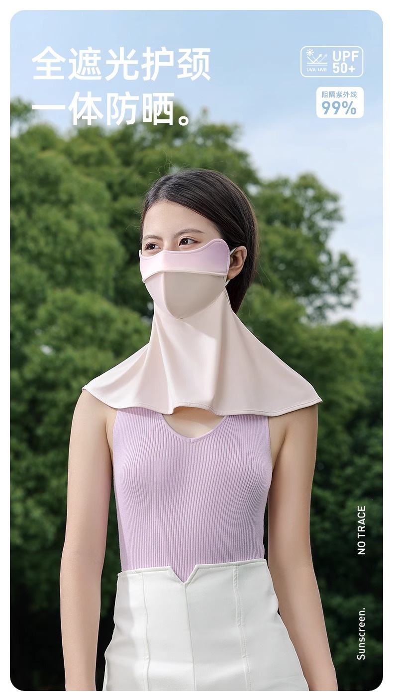 夏季3d立体防晒口罩女冰丝透气全脸护眼角遮阳面罩男脸罩防紫外线详情1