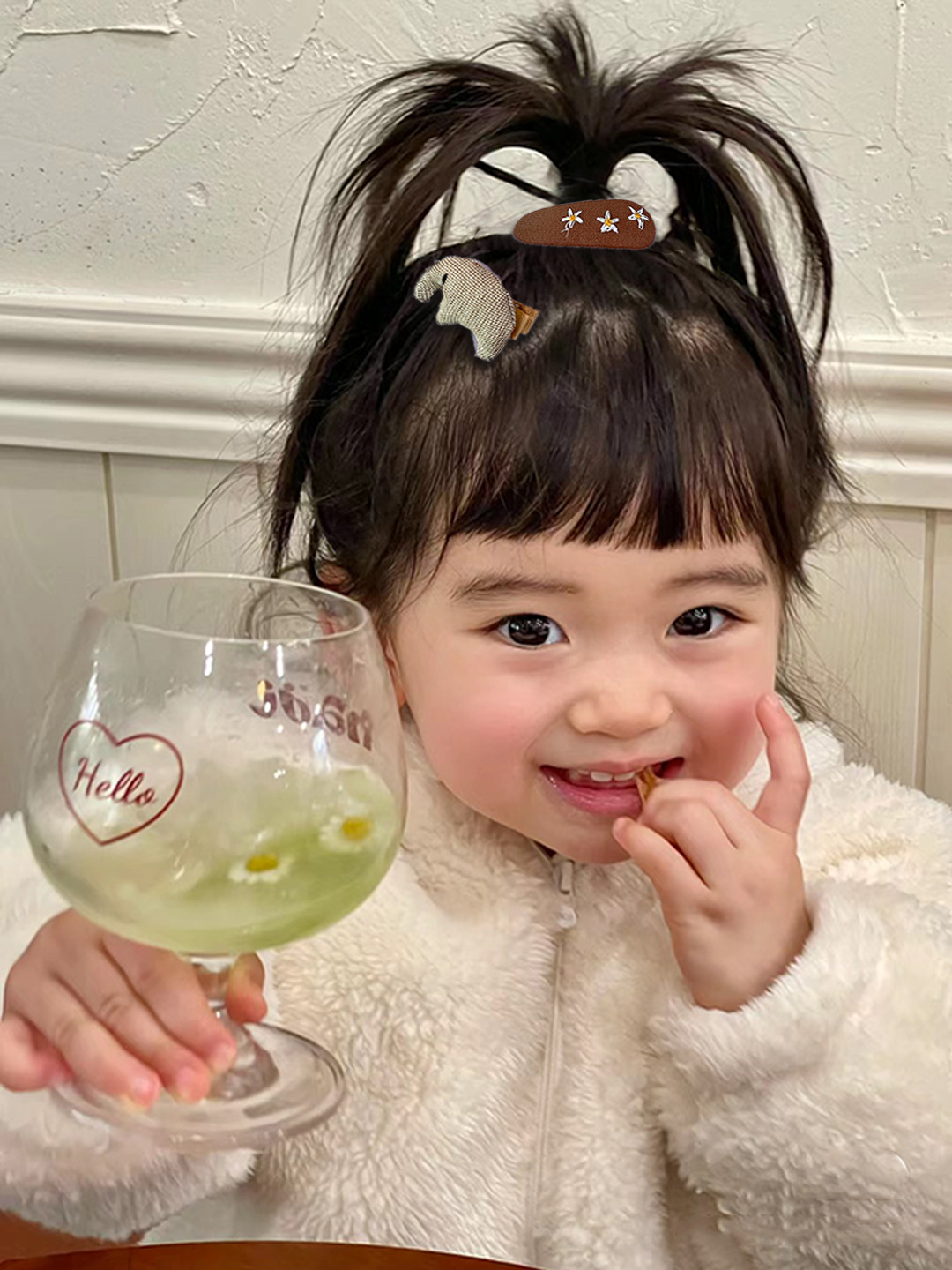 Korean version colorful baby hair clips, sweet and cute baby all-inclusive cartoon flower bow side bangs hair accessories pic 40
